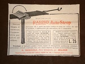 Image du vendeur pour Pubblicit del 1910 Rasoio di sicurezza Auto stop A. Boggiali - Milano mis en vente par LIBRERIA IL TEMPO CHE FU