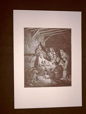 Immagine del venditore per Litografia Natale Nativit Sacra Bibbia del 1881 Ristampa venduto da LIBRERIA IL TEMPO CHE FU
