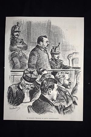 Seller image for Il banchiere Boulaine in polizia correzionale Stampa del 1902 for sale by LIBRERIA IL TEMPO CHE FU