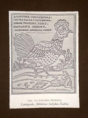 Immagine del venditore per La gallina piumata Biblioteca Saltykov-Scedrin Leningrado Stampa popolare Russia venduto da LIBRERIA IL TEMPO CHE FU