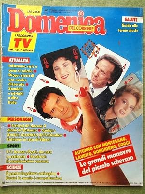 Immagine del venditore per La Domenica del Corriere 15 Settembre 1988 Scialpi e Scarlet Prost Senna Rust Tv venduto da LIBRERIA IL TEMPO CHE FU