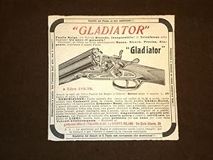 Seller image for Pubblicit del 1912 Fucile Gladiator Sindacato Anglo-Italiano Armi e Sport - MI for sale by LIBRERIA IL TEMPO CHE FU