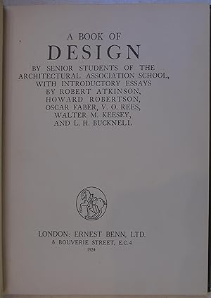 Imagen del vendedor de A Book of Design by senior students of the Architectural Association School a la venta por Hanselled Books