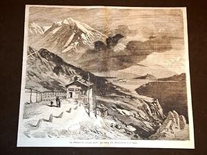 Seller image for Treno e ferrovia sulle Alpi nel 1869 Vetta del Moncenisio e Lago for sale by LIBRERIA IL TEMPO CHE FU