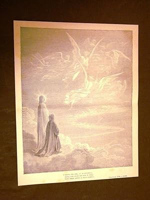 Bild des Verkufers fr Incisione Gustave Dor 1880 Paradiso Anime Antichi Re Dante's Paradise Engraving zum Verkauf von LIBRERIA IL TEMPO CHE FU
