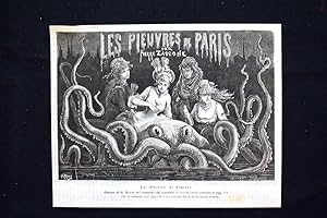 Seller image for Le Piovre di Parigi, nuovo romanzo Appendici del Secolo #14 Incisione del 1876 for sale by LIBRERIA IL TEMPO CHE FU