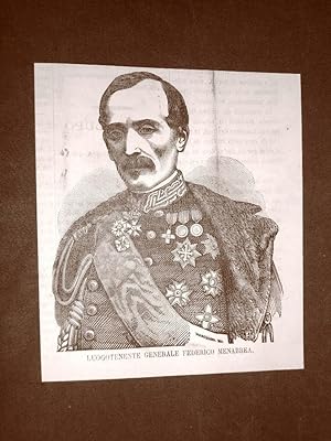 Seller image for Generale Luigi Federico Menabrea nel 1866 Chambry, 1809   Saint-Cassin, 1896 for sale by LIBRERIA IL TEMPO CHE FU