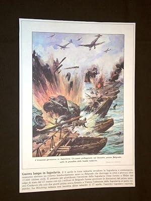 Seller image for Anno 1941 WW2 Esercito Tedesco in Jugoslavia Danubio Copertine Domenica Corriere for sale by LIBRERIA IL TEMPO CHE FU