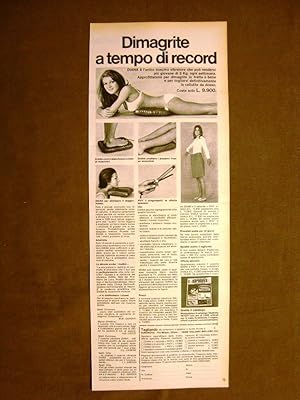 Seller image for Cuscino dimagrante Diana Euronova Milano Pubblicit vintage anni '70 for sale by LIBRERIA IL TEMPO CHE FU