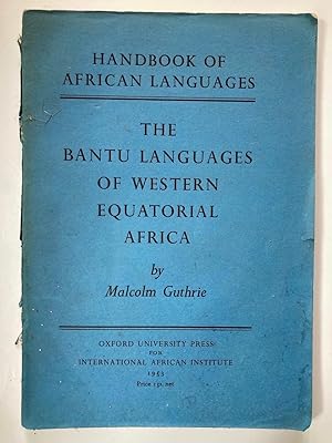 The Bantu languages of western Equatorial Africa