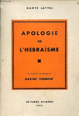 Bild des Verkufers fr Apologie de l'hebrasme. zum Verkauf von Le-Livre