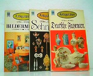 Konvolut aus 3 Bänden der Reihe: Heyne Ratgeber - Antiquitäten. 1. Deutsche Fayecen. 2. Schmuck. ...