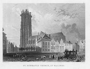 ST ROMBAULT CHURCH AT MALINES,MECHLIN, city and municipality in the province of Antwerp in the Fl...