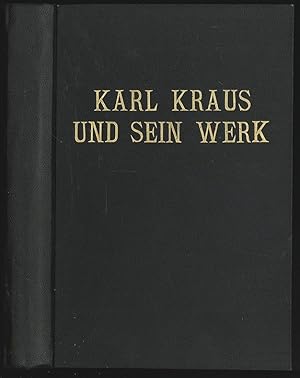 Imagen del vendedor de Karl Kraus und sein Werk. a la venta por Antiquariat Burgverlag