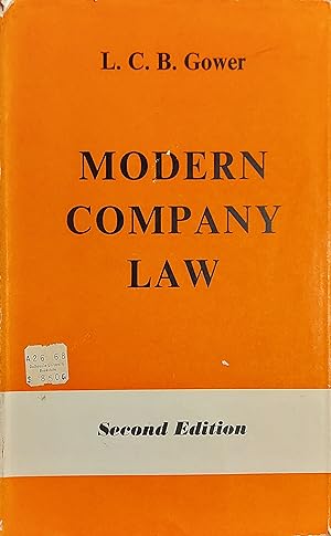 Imagen del vendedor de Modern Company Law a la venta por Mister-Seekers Bookstore