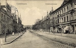 Ansichtskarte / Postkarte Gussew Gumbinnen Ostpreußen, Darkehmer Straße, Geschäfte