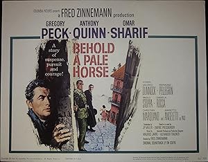 Bild des Verkufers fr Behold a Pale Horse Lobby Title Card 1964 Gregory Peck, Anthony Quinn, Omar Sharif zum Verkauf von AcornBooksNH