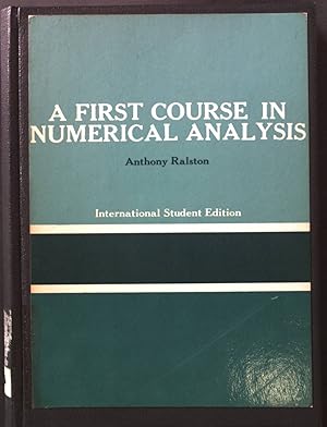 Seller image for First Course in Numerical Analysis; International Series in Pure & Applied Mathematics; for sale by books4less (Versandantiquariat Petra Gros GmbH & Co. KG)