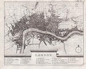 "London" - London city plan map Karte England Großbritannien Great Britain