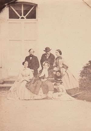 France chateau du Bouchet castle Odart de Parigny Family Group Old Photo 1861