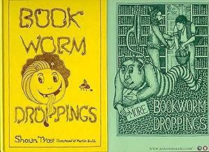 Bild des Verkufers fr Book-worm Droppings. An Anthology of Absurd Remarks made by Customers in Secondhand Bookshops. + More Book-Worm Droppings,. zum Verkauf von Emile Kerssemakers ILAB