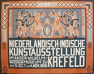 1906 Vintage Dutch Exhibition Poster - Niederlandisch-Indische Kunstausstellung