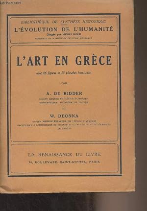 Bild des Verkufers fr L'art en Grce - "Bibliothque de synthse historique/L'volution de l'humanit" - XII zum Verkauf von Le-Livre
