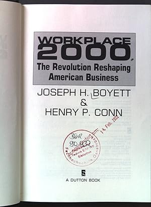 Bild des Verkufers fr Beyond Workplace 2000: The Revolution Reshaping American Business zum Verkauf von books4less (Versandantiquariat Petra Gros GmbH & Co. KG)