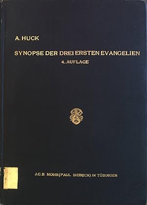 Bild des Verkufers fr Synopse der drei ersten Evangelien. zum Verkauf von books4less (Versandantiquariat Petra Gros GmbH & Co. KG)