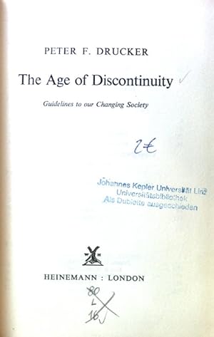 Bild des Verkufers fr Age of Discontinuity; zum Verkauf von books4less (Versandantiquariat Petra Gros GmbH & Co. KG)