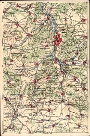Landkarten Ansichtskarte / Postkarte Monningen, Sülzfeld