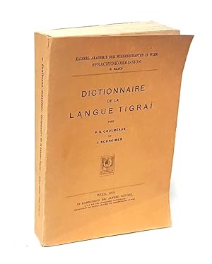 Dictionnaire de la langue Tigrai.