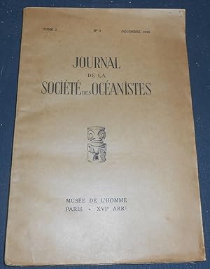 Seller image for Journal de la Socit des Ocanistes tome I numro 1 for sale by Librairie Sedon