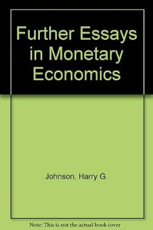 Bild des Verkufers fr Further Essays in Monetary Economics zum Verkauf von WeBuyBooks