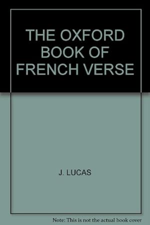 Immagine del venditore per THE OXFORD BOOK OF FRENCH VERSE venduto da WeBuyBooks