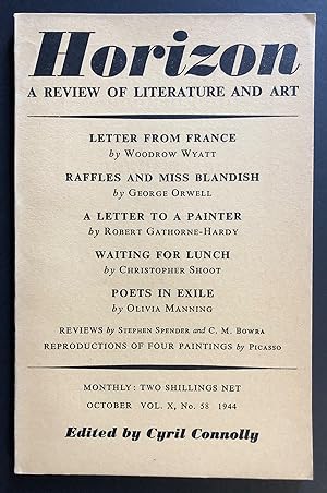 Bild des Verkufers fr Horizon 58 (Volume 10, Number 58; X; October 1944) -- includes Raffles and Miss Blandish by George Orwell zum Verkauf von Philip Smith, Bookseller