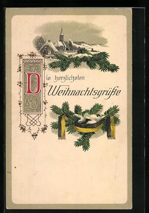 Bild des Verkufers fr Knstler-Ansichtskarte Herzliche Weihnachtsgrsse zum Fest zum Verkauf von Bartko-Reher