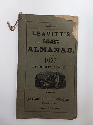 Imagen del vendedor de THE OLD FARMER'S ALMANAC 1927 (No. 131); Improved And Miscellaneous Year Book For The Year Of Our Lord 1927 a la venta por Blackwood Bookhouse; Joe Pettit Jr., Bookseller