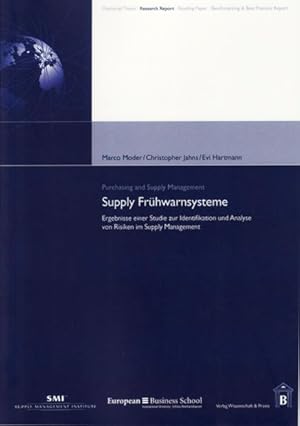 Imagen del vendedor de Supply Frhwarnsysteme: Ergebnisse einer Studie zur Identifikation und Analyse von Risiken im Supply Management (Purchasing and Supply Management) a la venta por buchlando-buchankauf