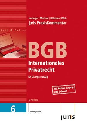 Imagen del vendedor de juris PraxisKommentar BGB, Band 6: Internationales Privatrecht a la venta por buchlando-buchankauf