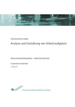 Seller image for Analyse und Gestaltung von Arbeitsaufgaben for sale by buchlando-buchankauf