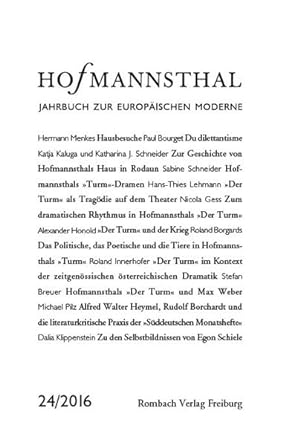 Bild des Verkufers fr Hofmannsthal Jahrbuch zur Europischen Moderne Band 24 / 2016 zum Verkauf von buchlando-buchankauf