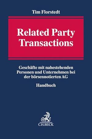 Bild des Verkufers fr Related-Party-Transactions: Geschfte mit nahestehenden Personen und Unternehmen bei der brsennotierten AG zum Verkauf von buchlando-buchankauf