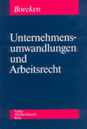 Seller image for Unternehmensumwandlungen und Arbeitsrecht for sale by buchlando-buchankauf