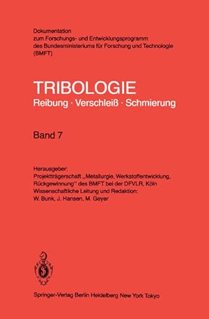 Bild des Verkufers fr Oberflchenbehandlung Bearbeitungsverfahren (Tribologie: Reibung, Verschlei, Schmierung, 7, Band 7) zum Verkauf von buchlando-buchankauf