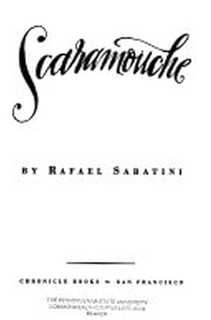 Bild des Verkufers fr Scaramouche by Rafael Sabatini, Historical Fiction zum Verkauf von buchlando-buchankauf
