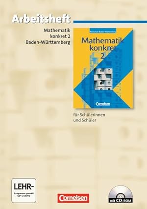 Bild des Verkufers fr Mathematik konkret - Realschule Baden-Wrttemberg: Band 2 - Arbeitsheft mit eingelegten Lsungen und CD-ROM zum Verkauf von buchlando-buchankauf