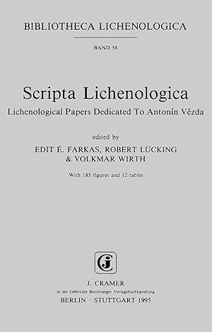 Bild des Verkufers fr Scripta Lichenologica: Lichenological Papers Dedicated to Antonn Ve?da zum Verkauf von buchlando-buchankauf