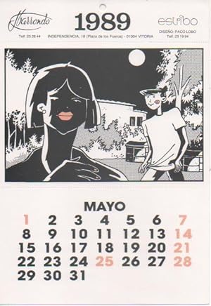 Imagen del vendedor de Varios E00202: Postal calendario Mayo 1989 a la venta por EL BOLETIN