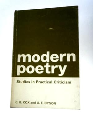 Immagine del venditore per Modern Poetry: Studies in Practical Criticism venduto da World of Rare Books